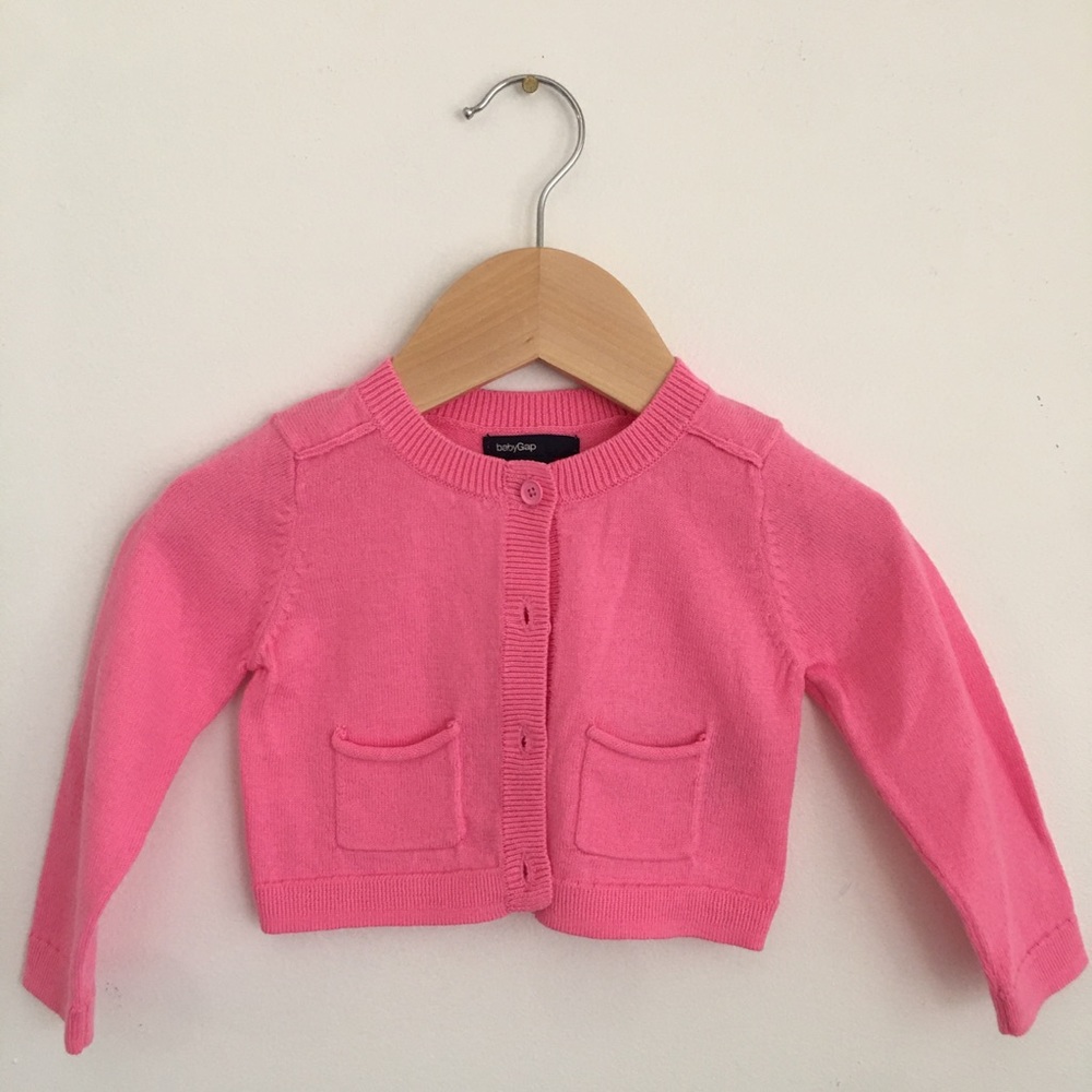 Baby Gap Fuchsia Cropped Cardigan